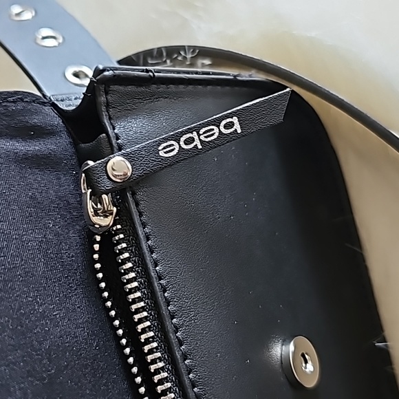 bebe Belt Bag Womens Black Blingy Stones - Picture 7 of 7